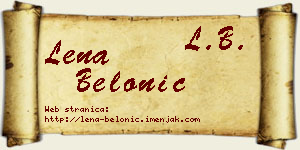 Lena Belonić vizit kartica